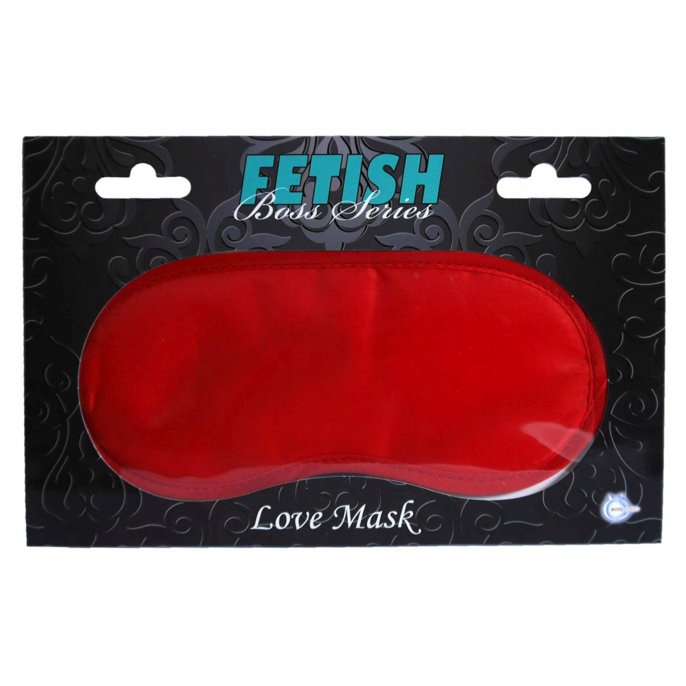 Электростимуляторы - Атласная маска Boss Series Fetish - Love Mask Red, BS6100026 2