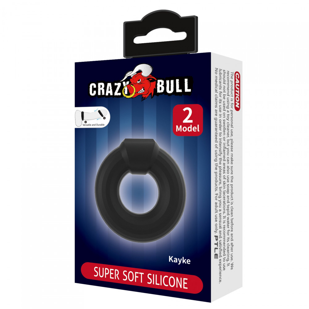Різне - Ерекційне кільце Crazy Bull №2 - Kayke super soft silicone, BI-210360 6