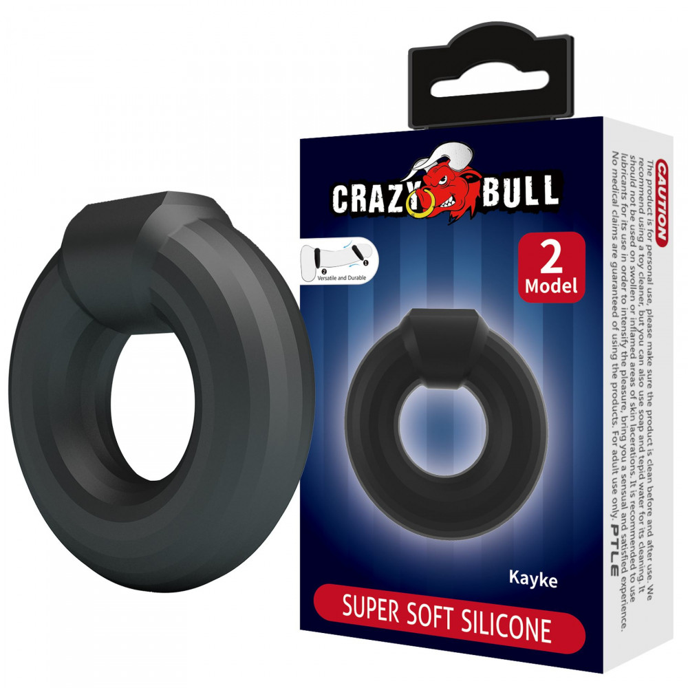 Різне - Ерекційне кільце Crazy Bull №2 - Kayke super soft silicone, BI-210360
