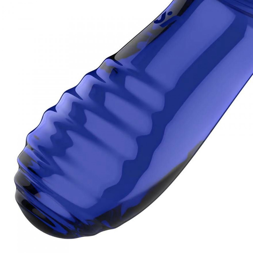 Разное - Фаллоимитатор двойной из стекла Satisfyer Double Crystal, синий 4
