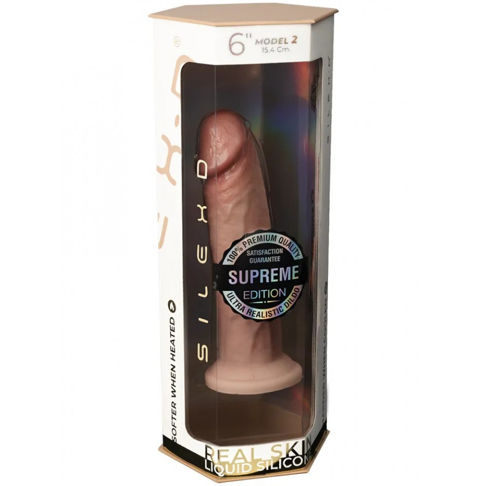 Різне - Фаллоімітатор термореактивний реалістичний Silexd Premium Real Skin Model 2 (6