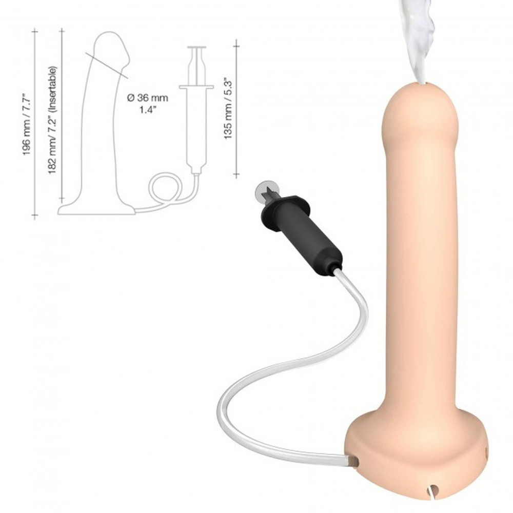Секс игрушки - Фаллоимитатор с эффектом семяизвержения, реалистичный, телесный , L , Strap-On-Me 3