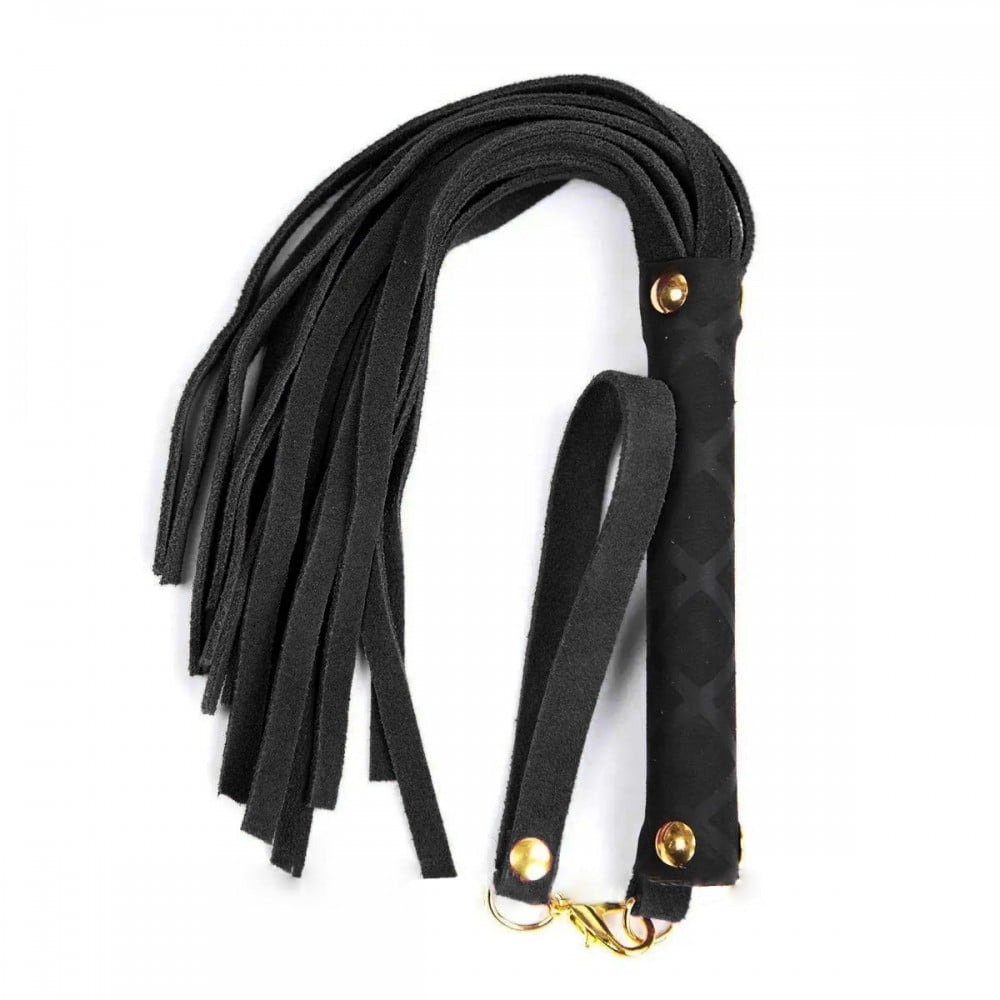 БДСМ игрушки - Флоггер DS Fetish Leather flogger S black 2