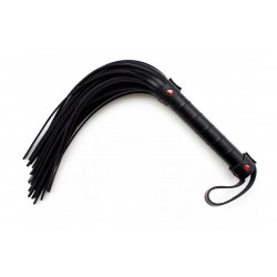 Флоггер с красным сердцем DS Fetish Flogger black with red heart