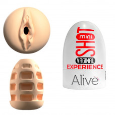 Карманный мастурбатор в виде вагины Alive Mini Shot Experience бежевый