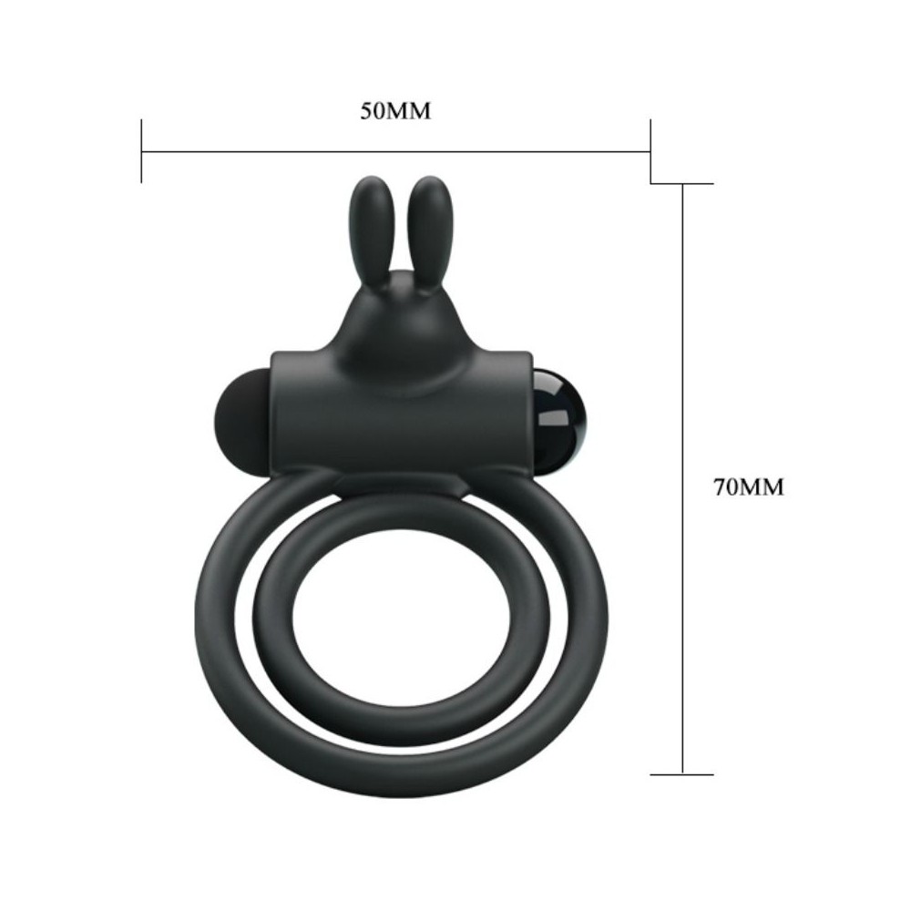 Різне - Кільце ерекційне з вібрацією Pretty Love Osmond, подвійне 4