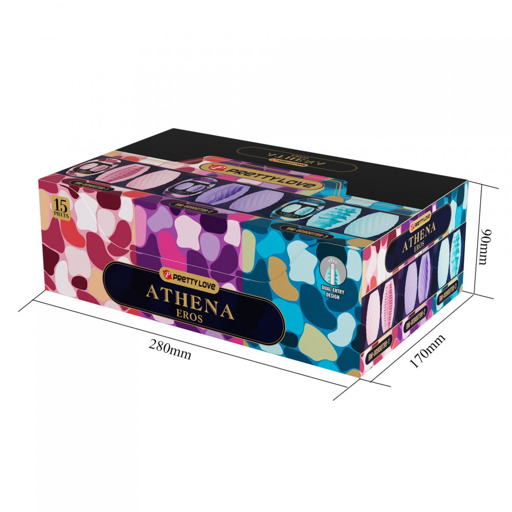 Різне - Набір із 15 шт мастурбаторів Pretty Love - Athena EROS, BM-00900T99H 7