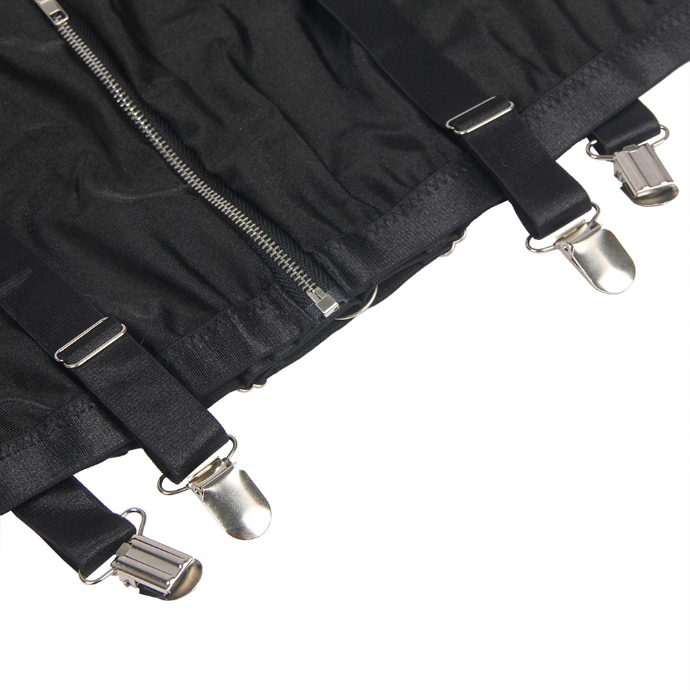 Різне - Сукня-костюм Star Night із застібками-блискавками та пажами для панчох, чорний, ХХХL (без коробки) 9