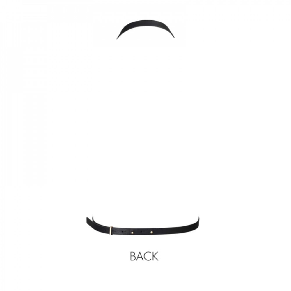 Різне - Портупея з кільцем на грудях MAZE Bijoux Indiscrets чорна, OS 5