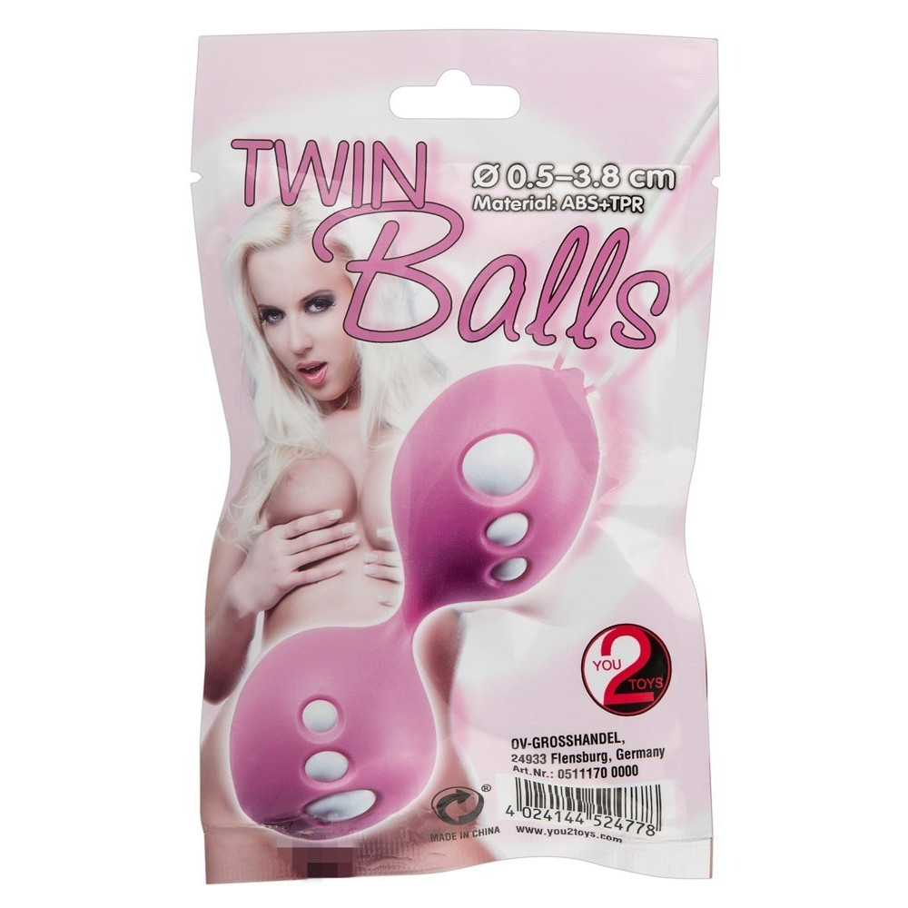 Секс игрушки - Шарики вагинальные розовые Twin Balls 1