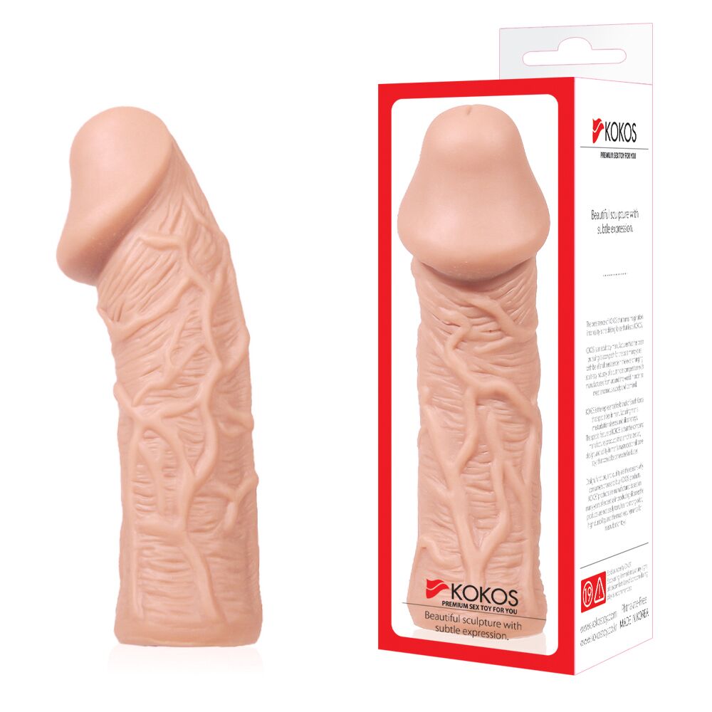 Эрекционные кольца без вибрации - Насадка на член Kokos Extreme Sleeve ES.05 размер S 2