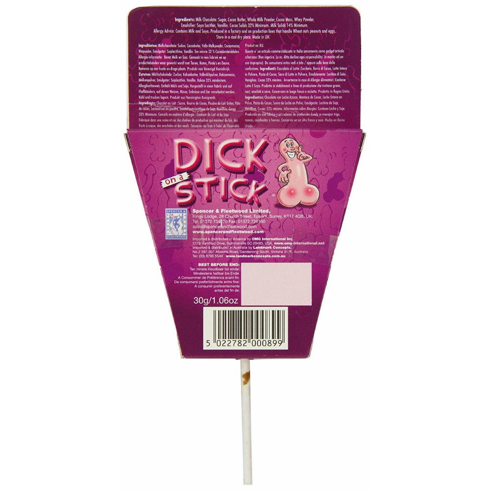Конфеты - Шоколадный член на палочке Dick on a Stick (30 гр) 1