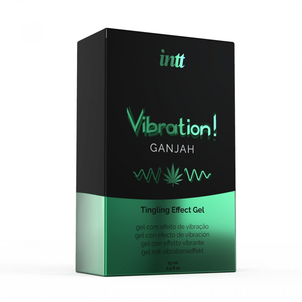 Женские возбудители - Жидкий вибратор Intt Vibration Ganjah (15 мл), густой гель, необычный вкус, действует до 30 минут 1