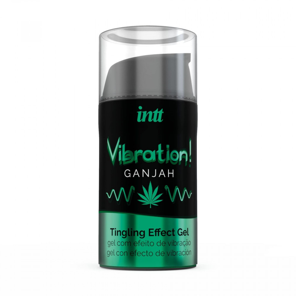 Женские возбудители - Жидкий вибратор Intt Vibration Ganjah (15 мл), густой гель, необычный вкус, действует до 30 минут 2