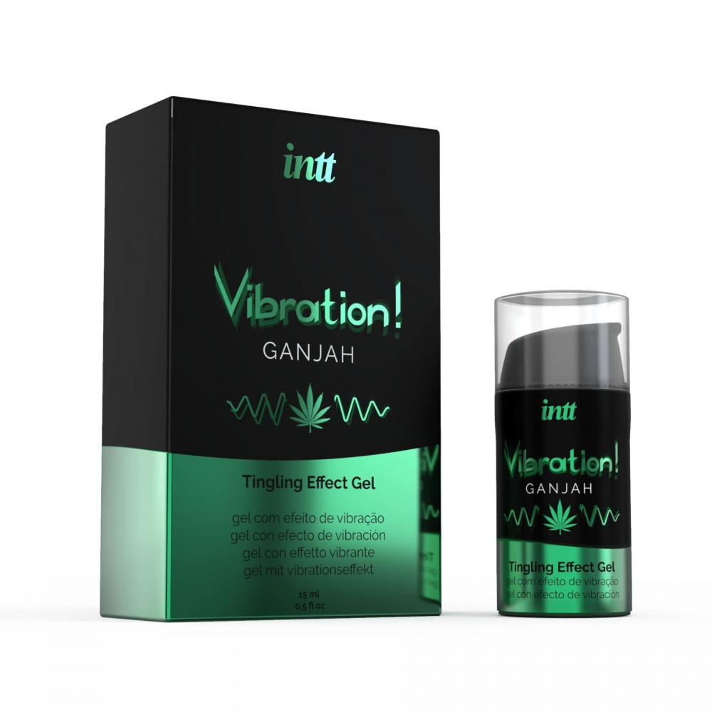 Женские возбудители - Жидкий вибратор Intt Vibration Ganjah (15 мл), густой гель, необычный вкус, действует до 30 минут