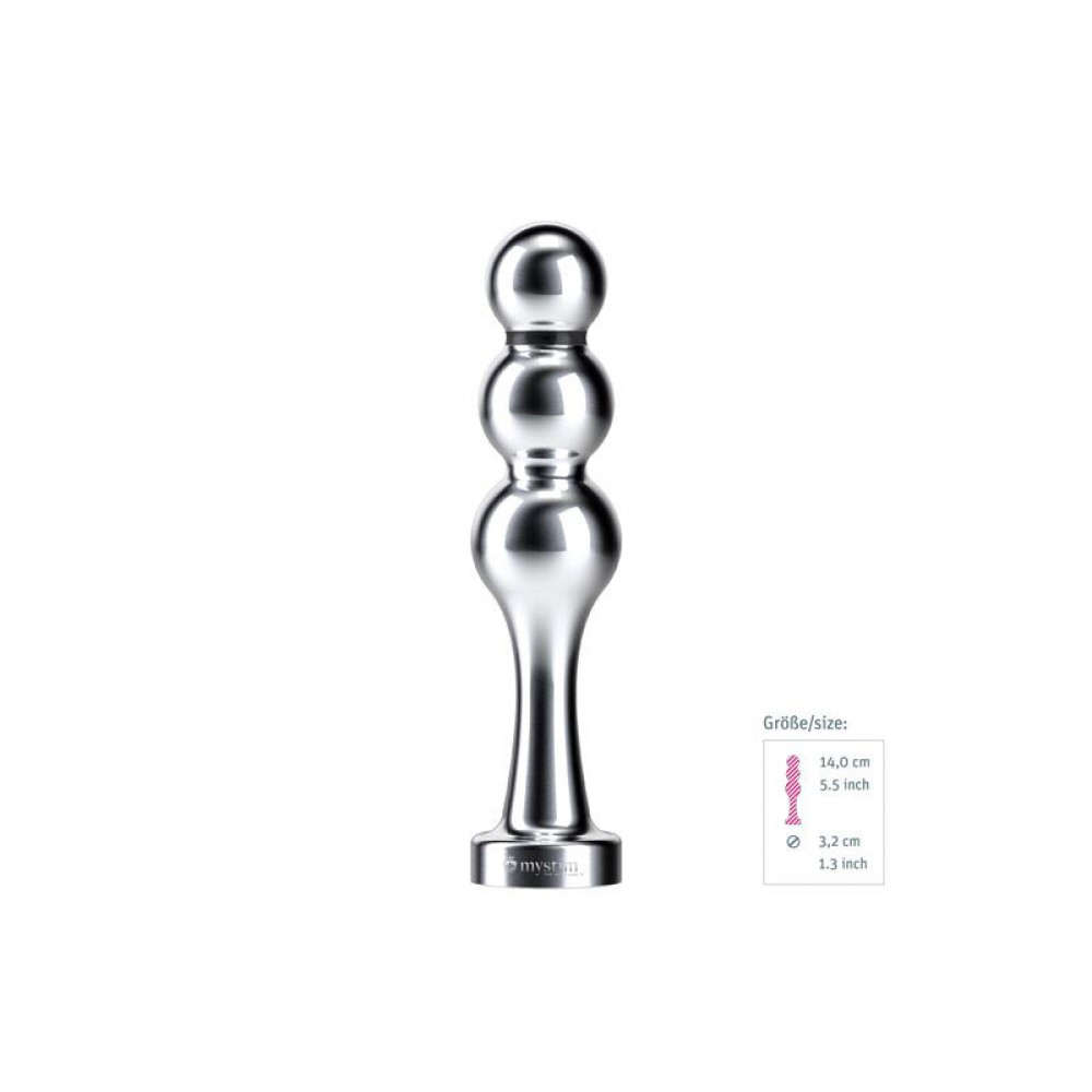 Різне - Металеве ділдо Mystim Bold Boris для електростимулятора, діаметр 3,2 см 2