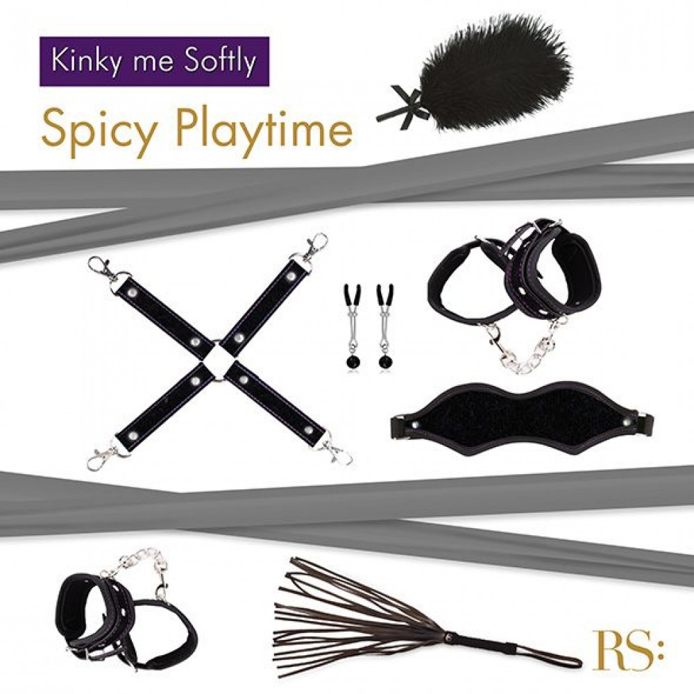Наборы для БДСМ - Подарочный набор для BDSM RIANNE S - Kinky Me Softly Black: 8 предметов для удовольствия 1