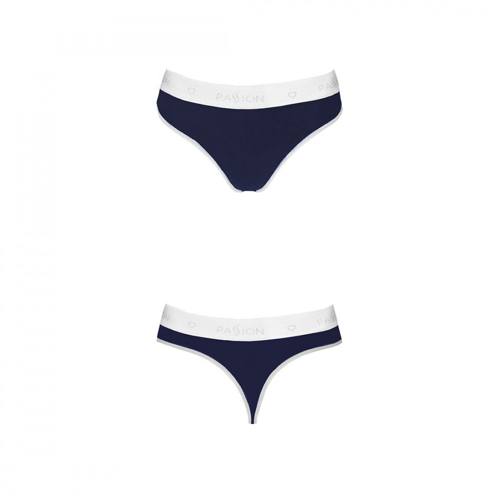 Эротические комплекты - Спортивные трусики-стринги Passion PS007 PANTIES navy blue, size L 3