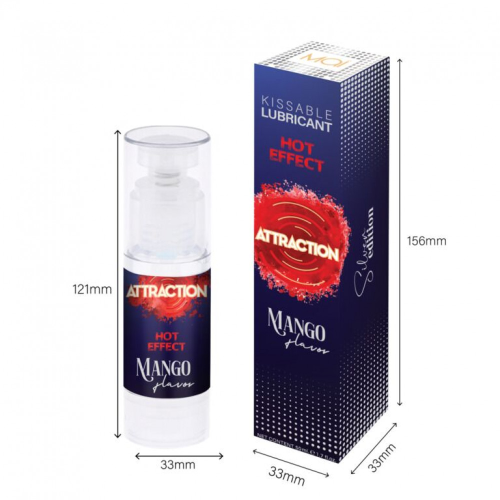 Оральные смазки - Смазка для орального секса с согревающим эффектом MAI Attraction Heat Mango (50 мл) 2