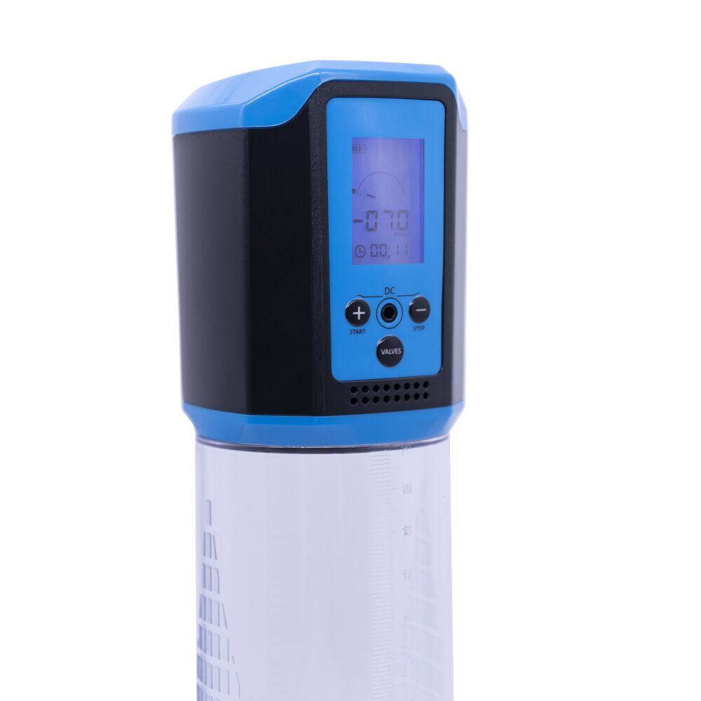  - Автоматическая вакуумная помпа Men Powerup Passion Pump Blue, LED-табло, перезаряжаемая, 8 режимов 2