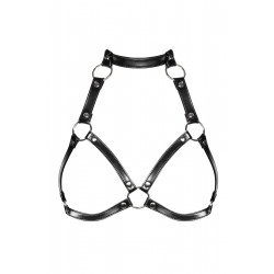 Портупея на грудь Obsessive A740 harness black O/S, искусственная кожа