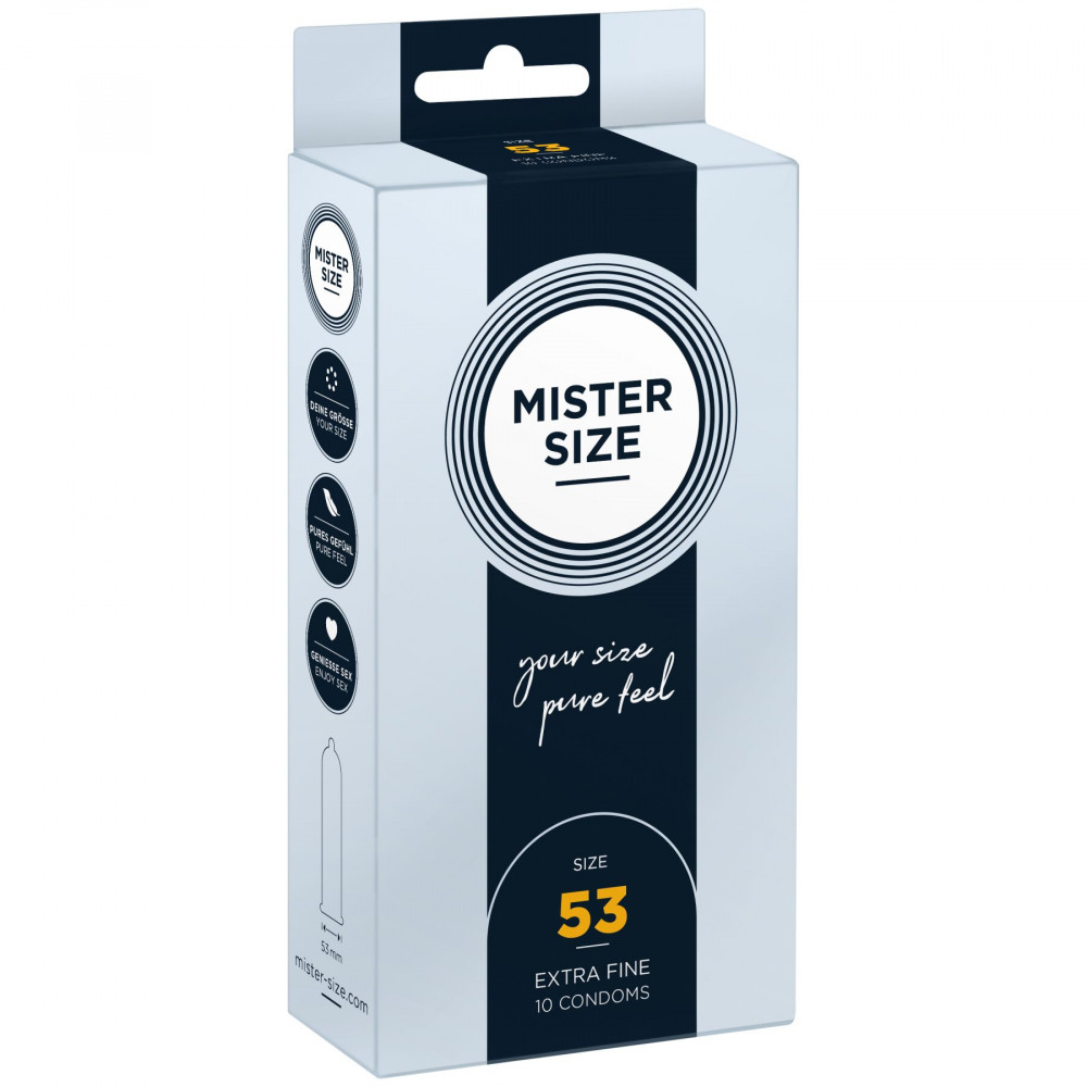Презервативы - Презервативы Mister Size - pure feel - 53 (10 condoms), толщина 0,05 мм