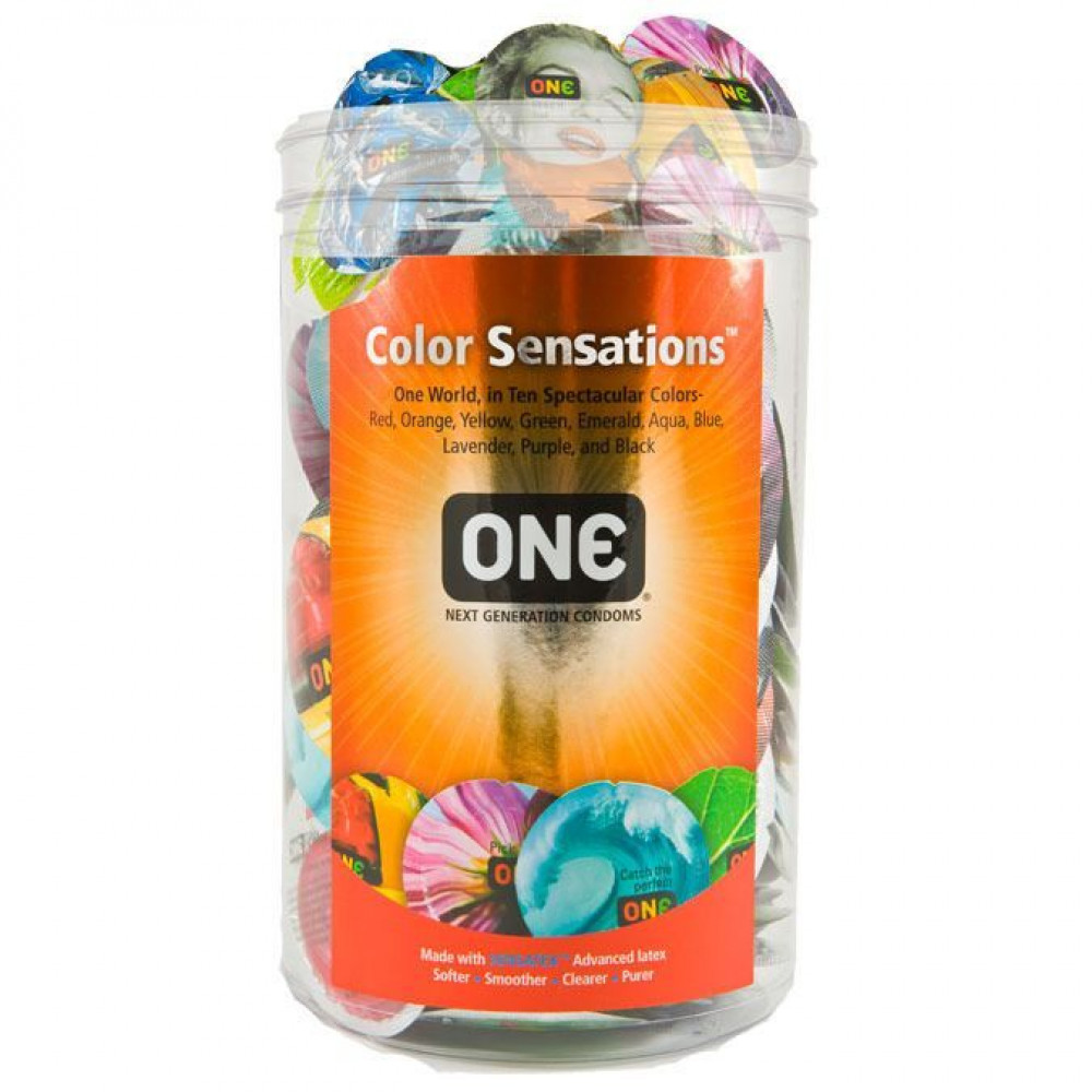 Презервативы - Набор презервативов ONE Color Sensations 100 шт, мегапак тюб