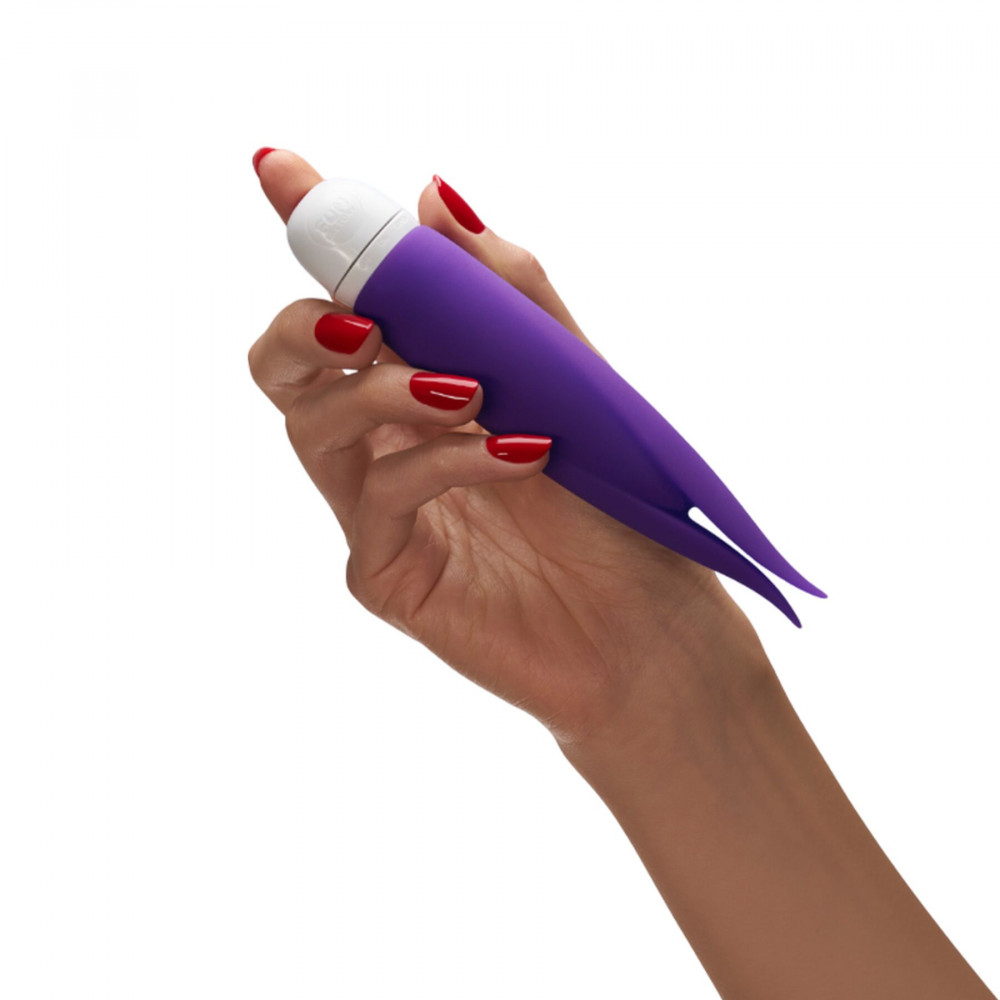 Вибропули и мини-вибраторы - Вибратор с лепестками Fun Factory VOLITA, фиолетовый, компактный, очень тихий, на батарейках 4