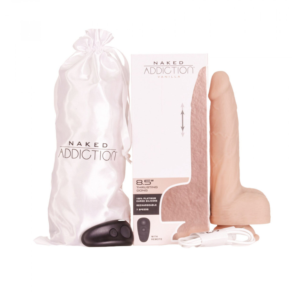 Фалоімітатор - Фалоімітатор із пульсацією Addiction Naked Addiction 8.5” Thruster - Vanilla 9