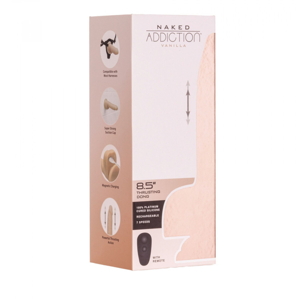 Фалоімітатор - Фалоімітатор із пульсацією Addiction Naked Addiction 8.5” Thruster - Vanilla 12
