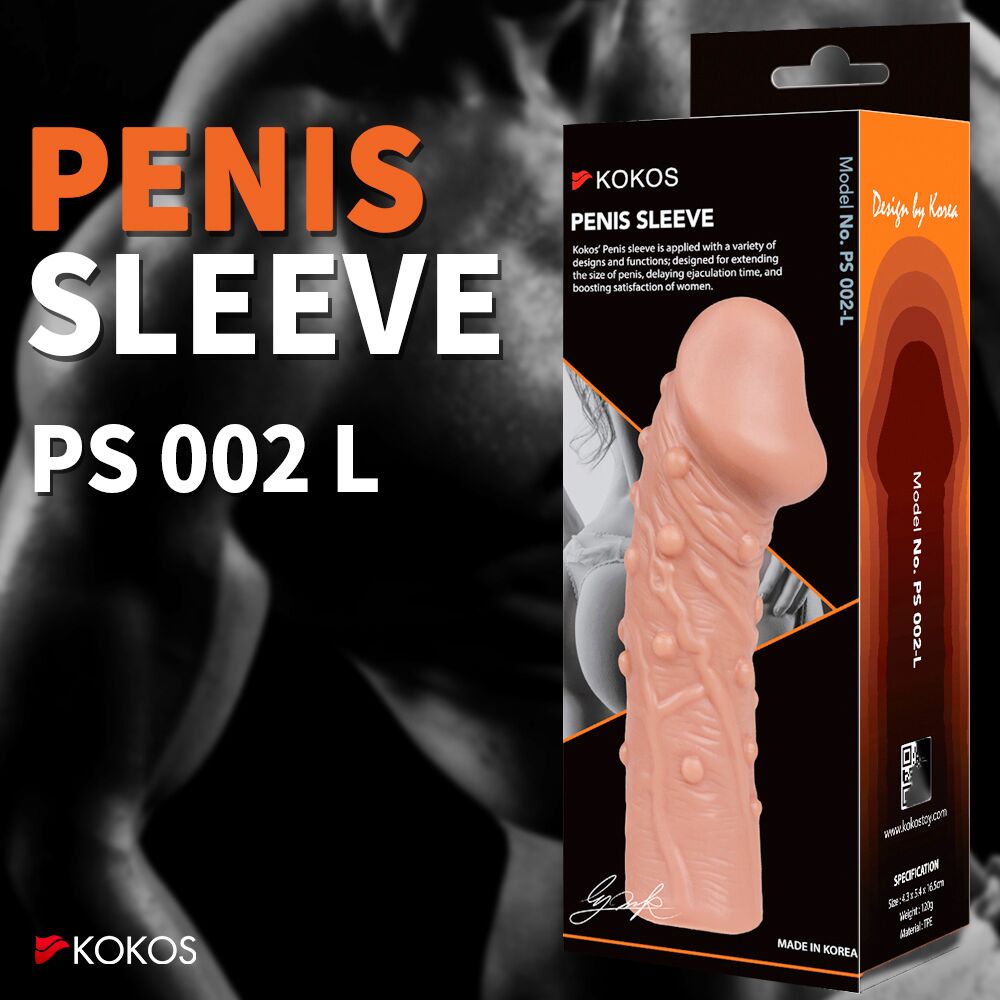 Эрекционные кольца без вибрации - Насадка на член Kokos Penis Sleeve PS 002 L 3