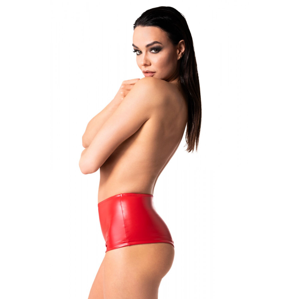 Різне - Шорти Noir Handmade F356 Red powerwetlook shorts - 3XL 2