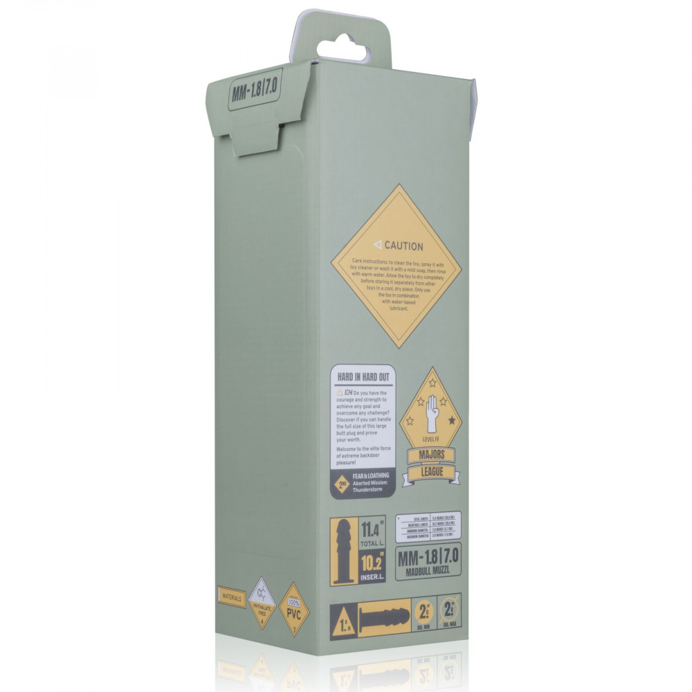 Анальные игрушки без вибрации - Анальная пробка BUTTR - MadBull Muzzl XXL Dildo 6