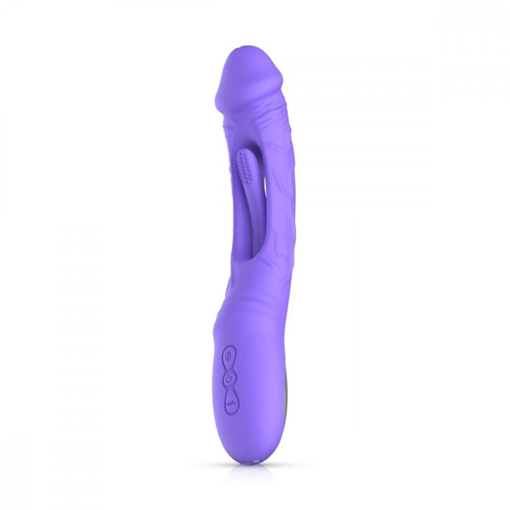 Стимулятор точки G - Вибратор Good Vibes Only - Flax Vibrating Dildo with G-Spot Stimulator 1