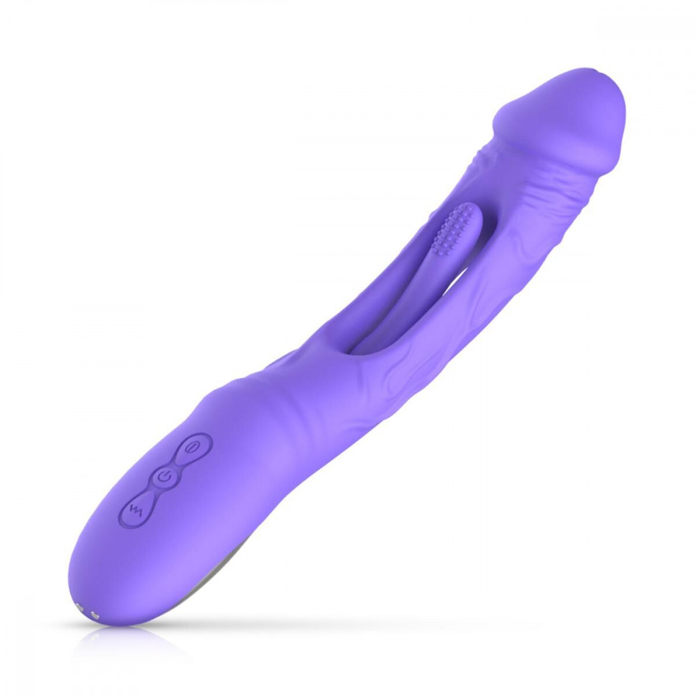 Стимулятор точки G - Вибратор Good Vibes Only - Flax Vibrating Dildo with G-Spot Stimulator