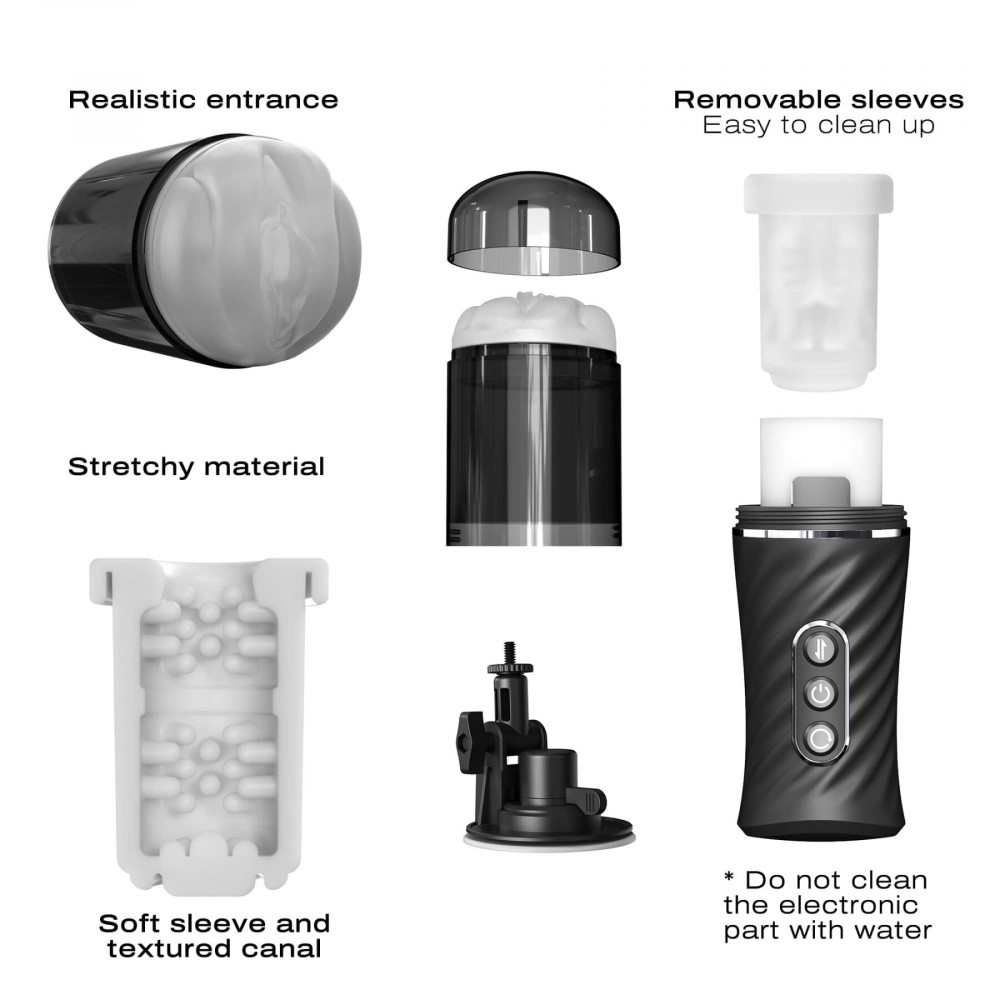 Мастурбатори з вібрацією - Автоматичний мастурбатор Dorcel THRUST BLOW PRO 3