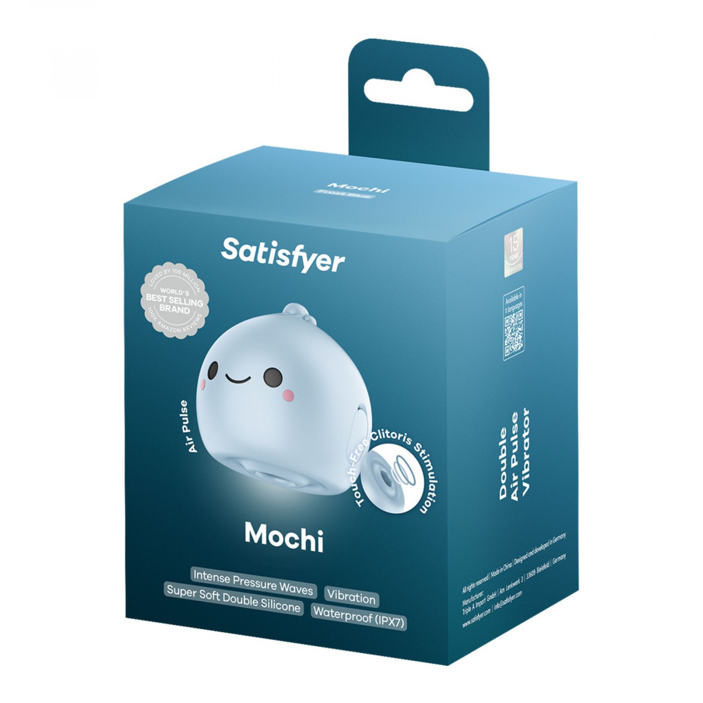 Вакуумный вибратор - Вакуумный клиторальный стимулятор Satisfyer Mochi Frost Blue 4