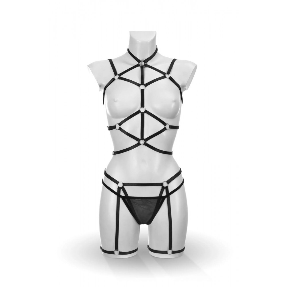  - Комплект Bijoux Pour Toi - Sidonie, портупея, гартери та трусики 3