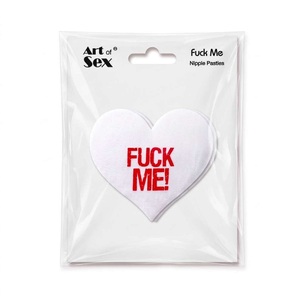  - Пестис-сердечка Art of Sex - Fuck me, білий 2