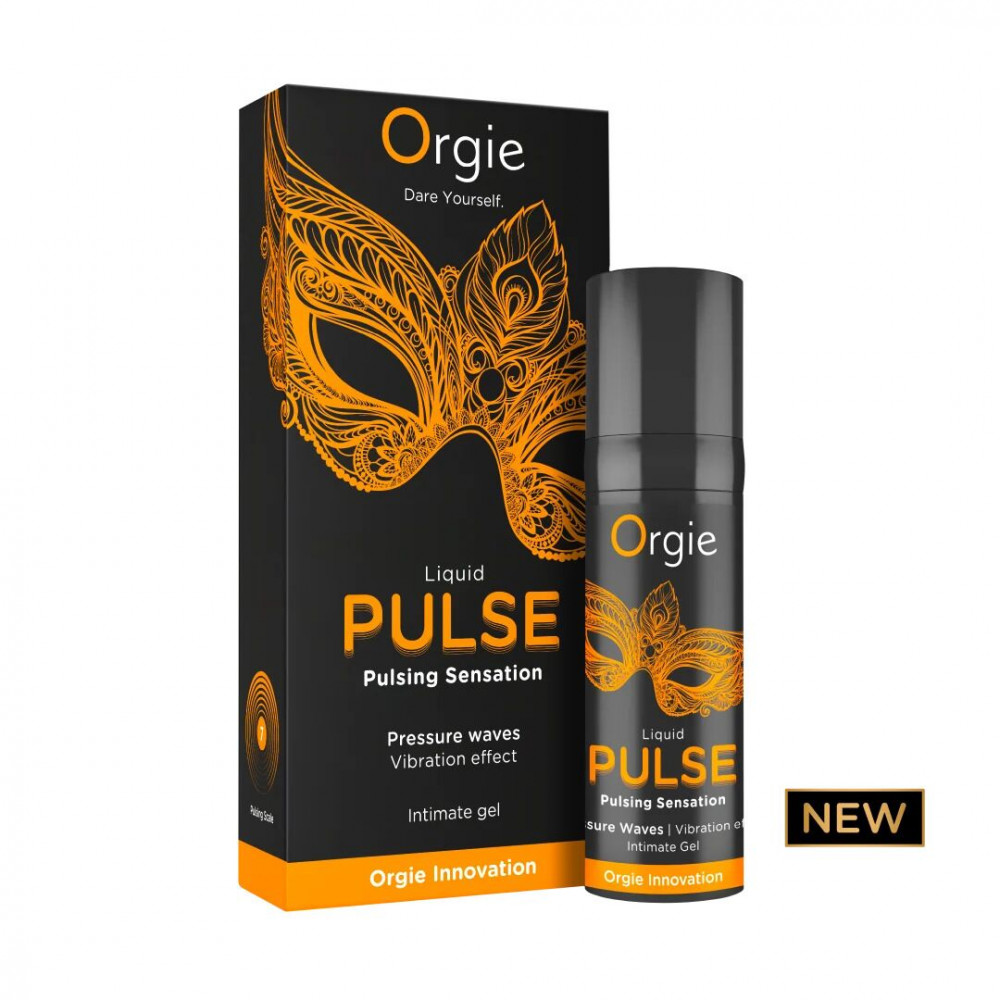 Средства для возбуждения - Смоктайзер для клитора Orgie Liquid Pulse 15 мл, вкус Ice Caramel, гель с эффектом посасывания