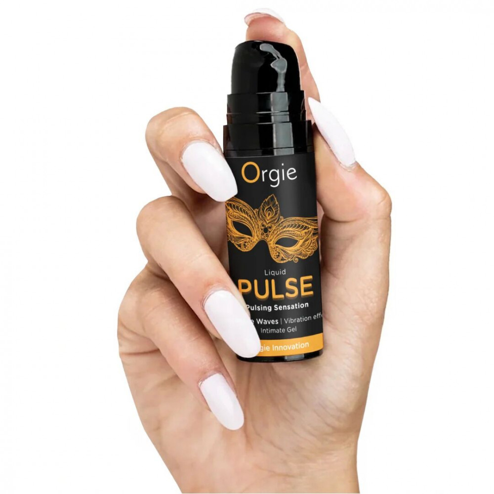 Средства для возбуждения - Смоктайзер для клитора Orgie Liquid Pulse 15 мл, вкус Ice Caramel, гель с эффектом посасывания 2
