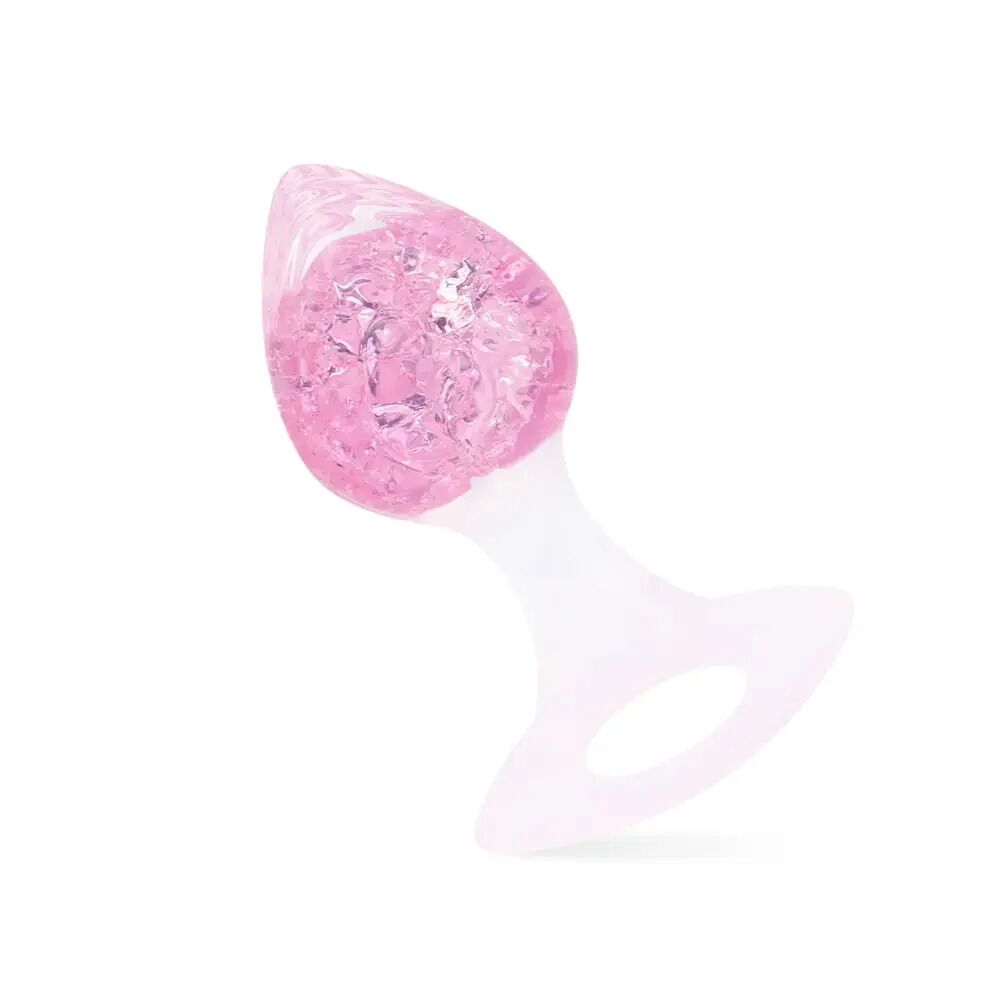 Анальные игрушки без вибрации - Анальная пробка Liebe Seele Heart-shaped Crystal Anal Plug - Pink Small