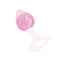 Анальная пробка Liebe Seele Heart-shaped Crystal Anal Plug - Pink Small