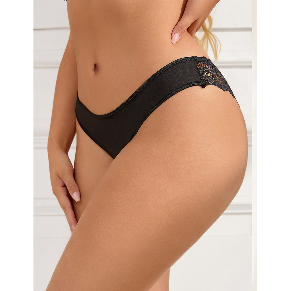 Різне - Трусики з мереживом позаду StarNight, чорні, XS-S 5