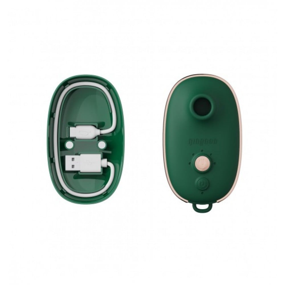 Різне - Вакуумний стимулятор клітора Qingnan No.0, силіконовий, зелений 4