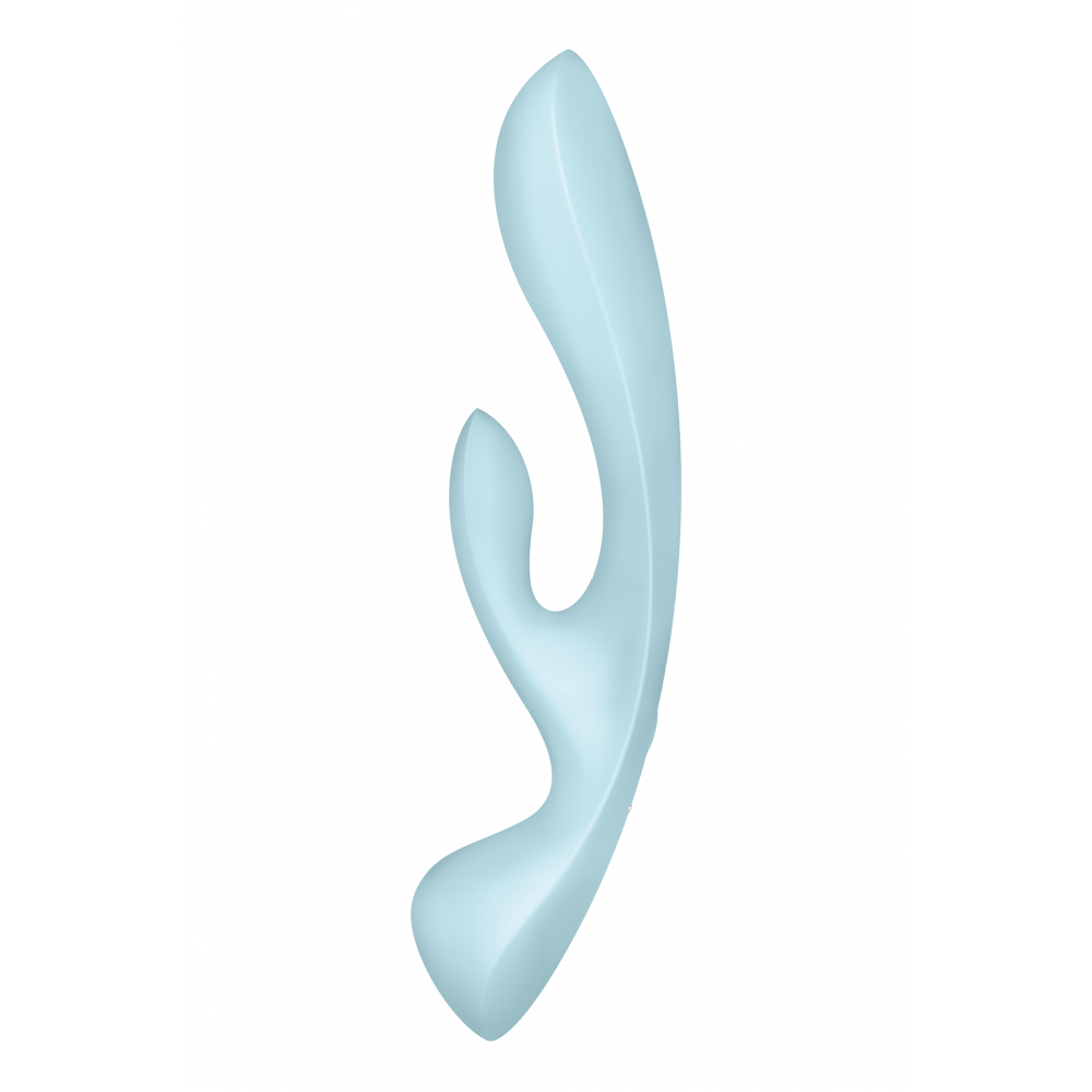 Разное - Вибратор кролик Satisfyer Triple Oh с тремя моторами, голубой 2