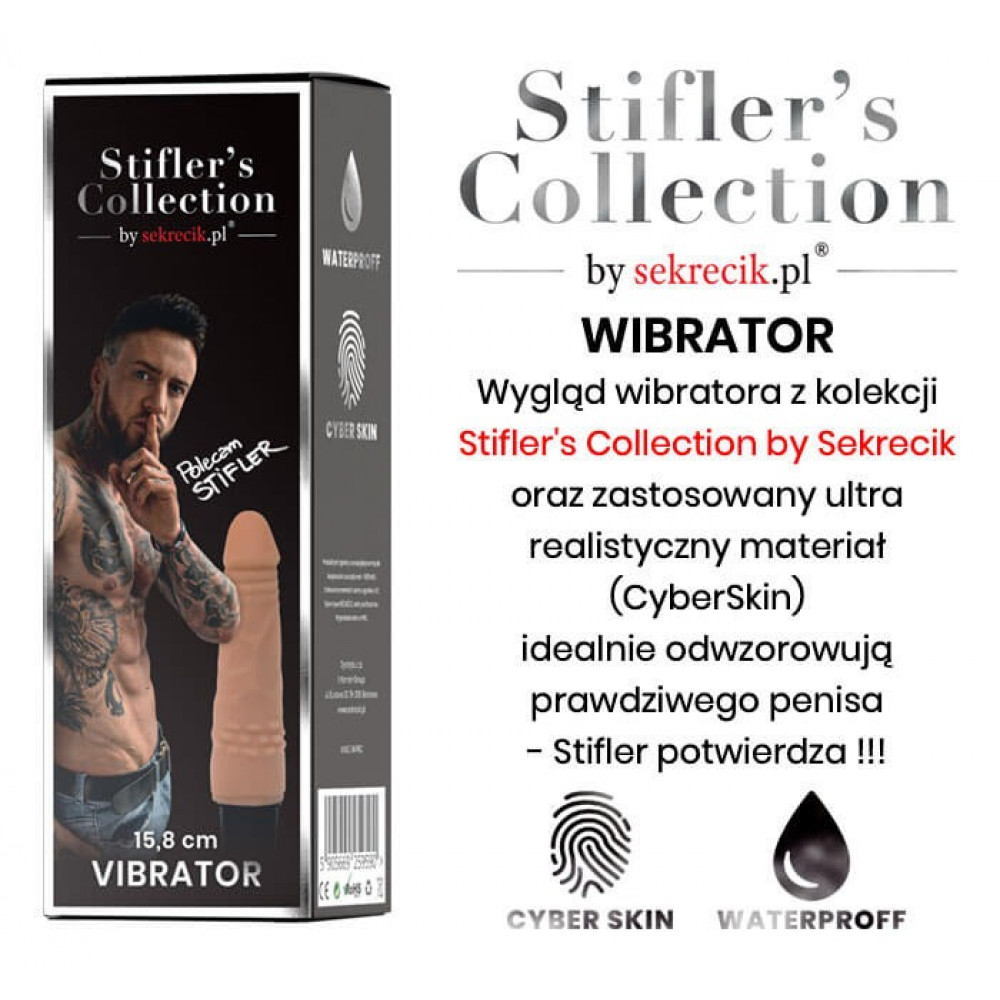 Різне - Вібратор реалістичний Stiflers Collection бежевий, 15.8 х 4.5 см 6