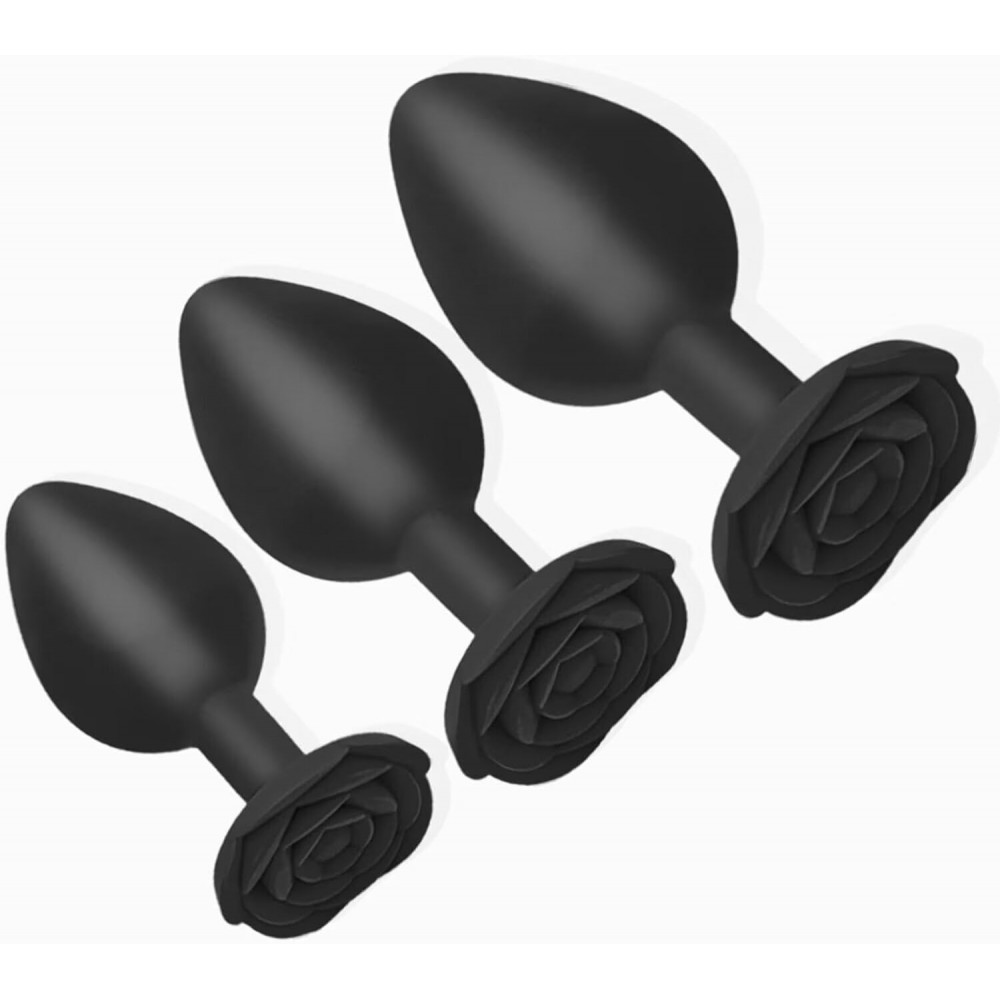 Секс іграшки - Набір силіконових анальних пробок BMS Roses Til’ Dawn Silicone Anal Plug Kit (пошкоджене паковання!!!) 4
