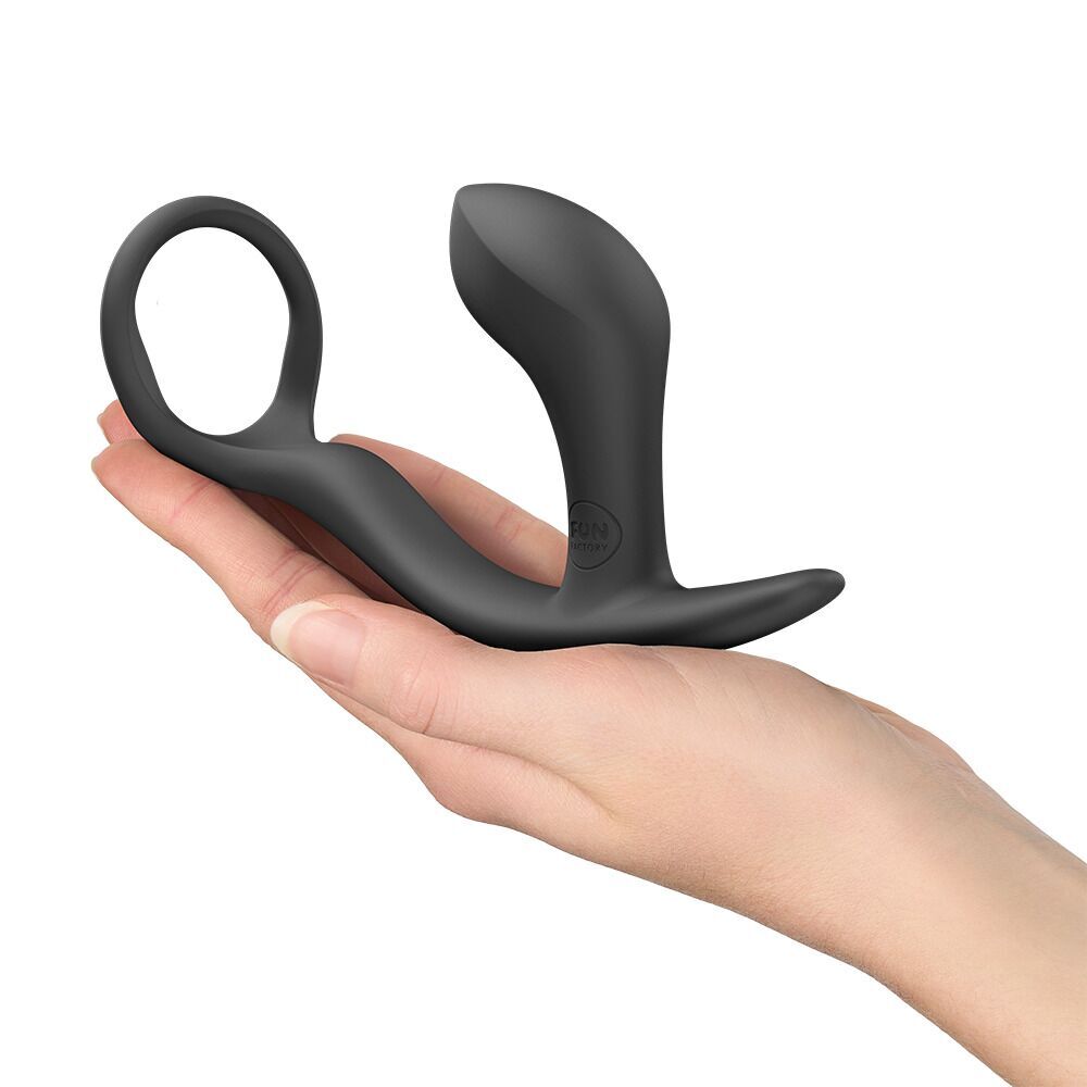 Секс игрушки - Анальная пробка с эрекционным кольцом Fun Factory Bootie Ring Black (мятая упаковка!!!) 7