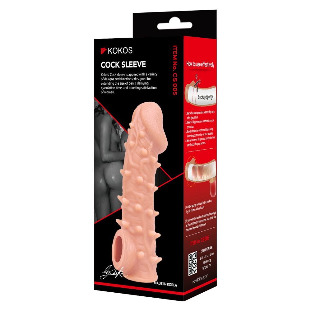 Ерегційні кільця без вібрації - Насадка на член Kokos Cock Sleeve CS 005 S 1